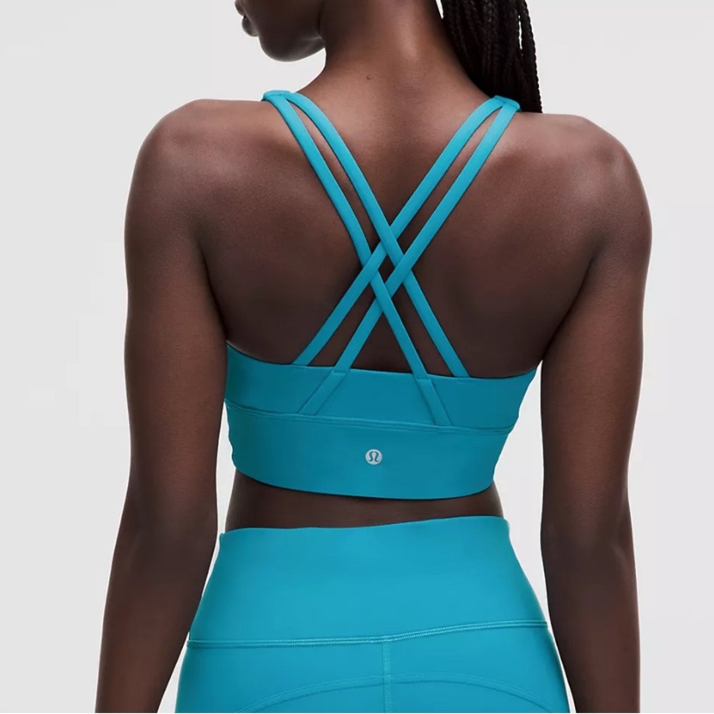 Lululemon Turquoise Cross-Back Sports Bra